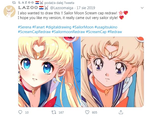 Sailor Moon Redraw first hashtag