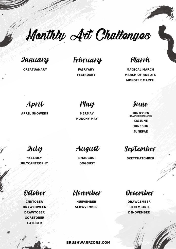 14 Awesome Yearly Art Challenges  Xquissive