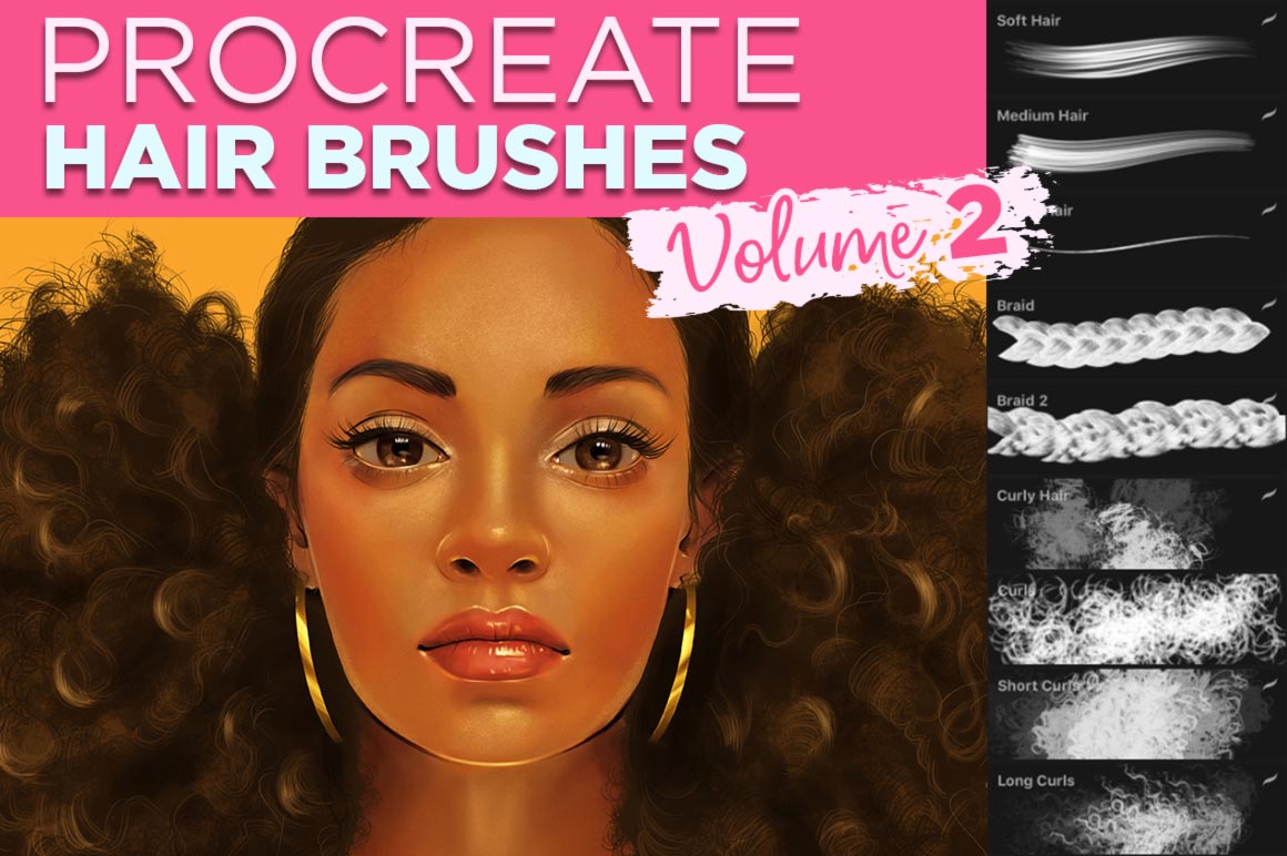 HAIR brushes for Procreate [Free and Premium] – BrushWarriors